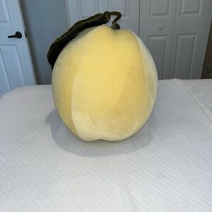 VTG Oi Of San Francisco Fruit Pillow Plush Decor Unique Maximalist Yellow Lemon